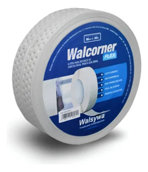 Fita Walcorner Flex PVC 50mm x 30m Walsywa – Fita para Cantos Drywall Autoadesiva Anti Impacto