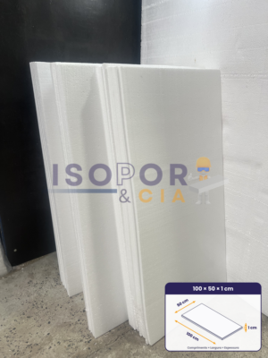 Placa Isopor Anti-Chamas Eps 100cmx50cmx1cm - 1 Unidade